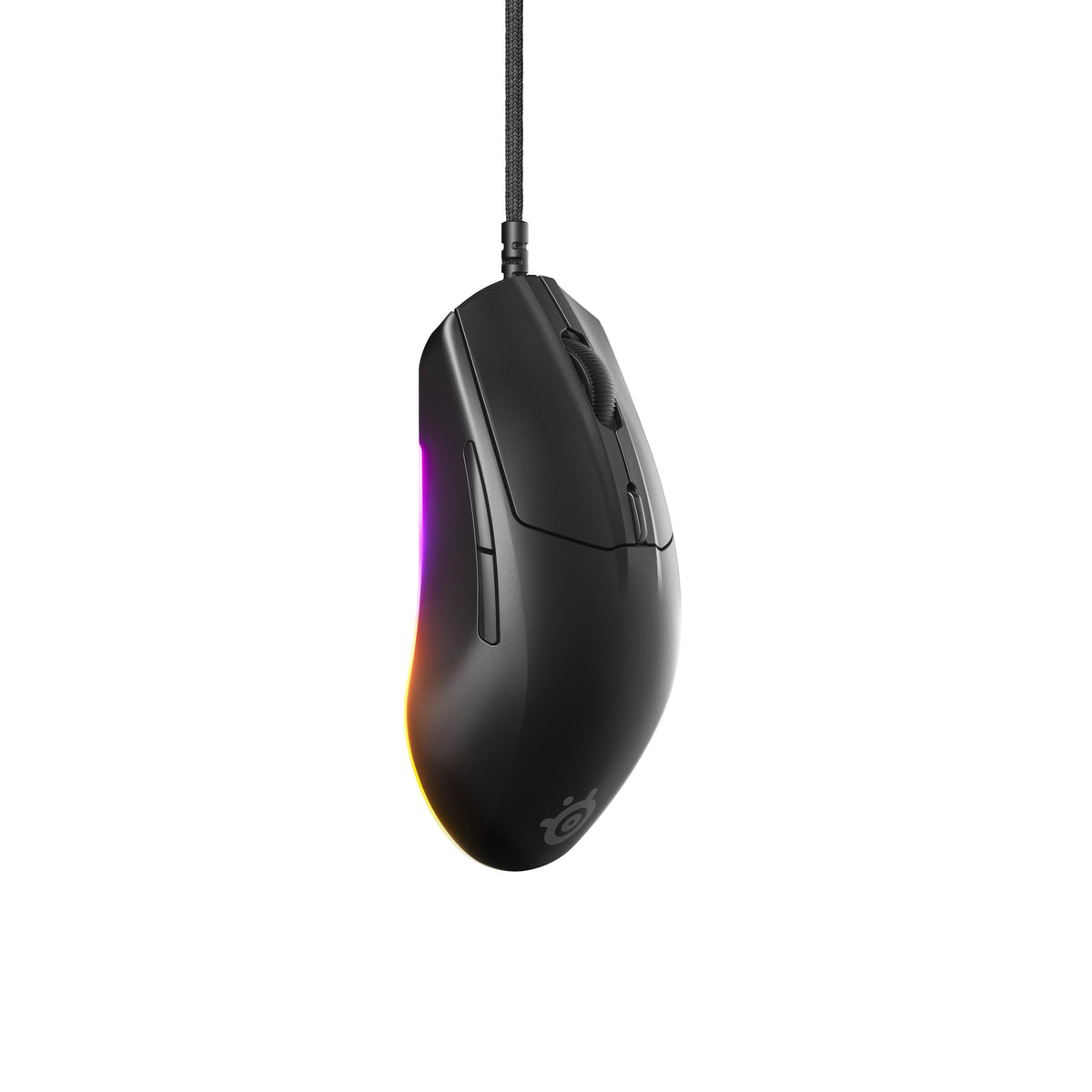 SteelSeries Rival 3 Gen 2 Mouse de gaming - 8.500 DPI TrueMove Core senzor optic - 60 milioane de clicuri garantate - latență redusă - 77 g greutate - picioare PTFE - RGB - Negru - 62515