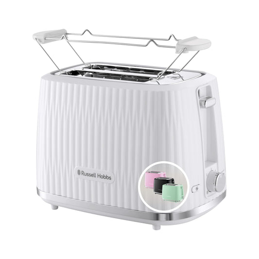 Russell Hobbs Toaster Eden White, 2-Slice, 6 Browning Levels, 27370-56