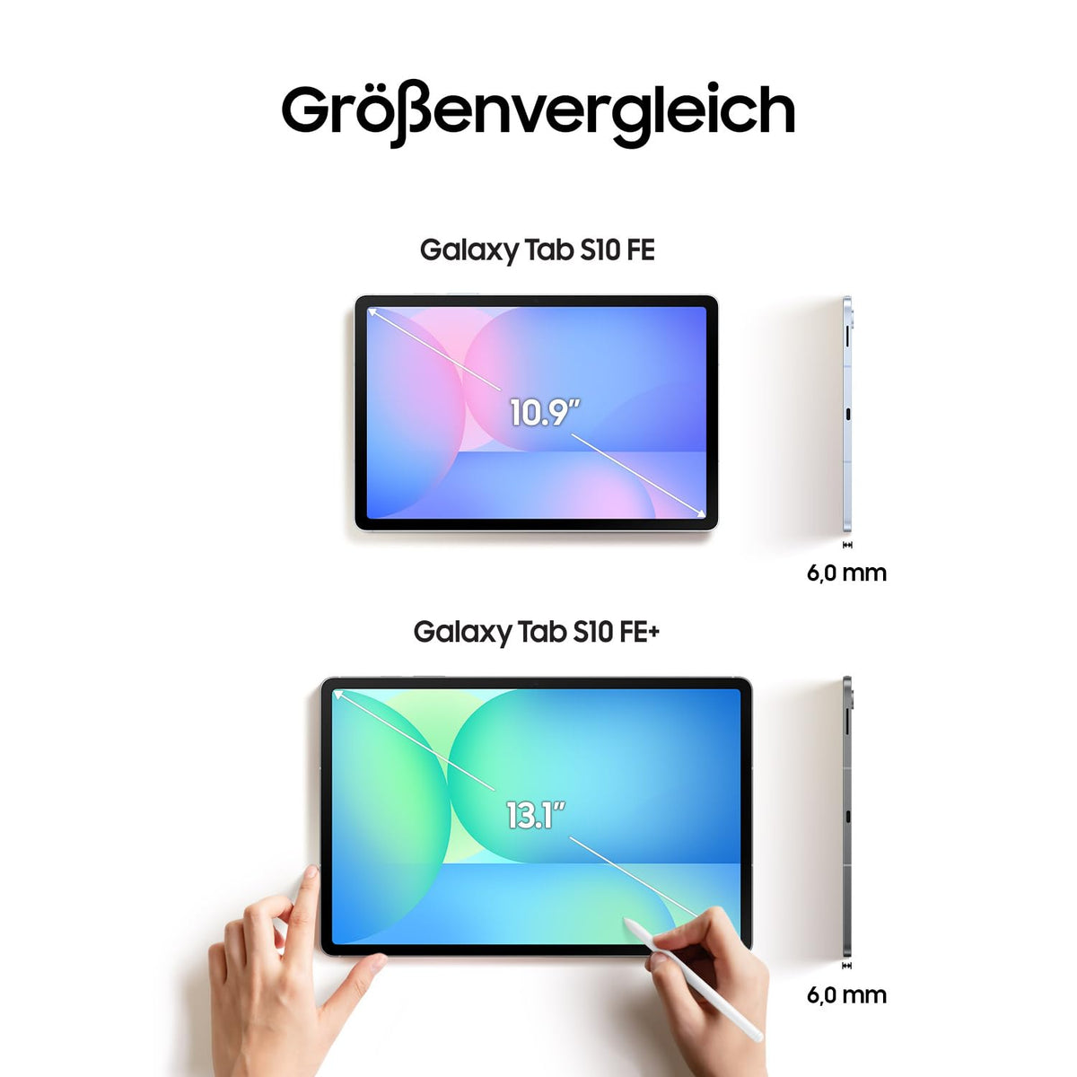 Samsung Galaxy S10 FE AI-Tablet, Android Tablet, 128 GB storage, 8 GB RAM, 27.70 cm/10.9" display, includes S Pen, 5G, long battery life, gray, 36 months manufacturer warranty [Exclusive on Amazon] - SM-X526BZAREUB