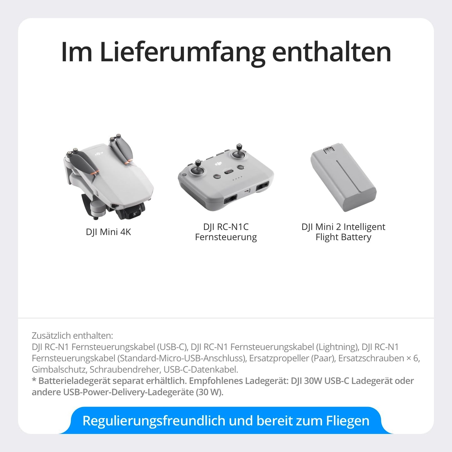 DJI Mini 4K Drone with 4K UHD Camera for Adults, 3-Axis Gimbal Stabilization, C0, QuickShots, 10 km Video Transmission, Auto Return, Wind Stable, 1 Battery (31 min Flight Time), Under 249g - 6941565980359
