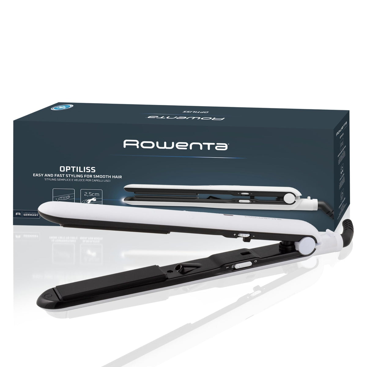 Rowenta Optiliss, hair straightener, quick heating, ceramic plates, SF3210