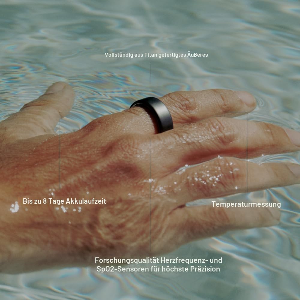 Oura Ring 4 - Brushed Silver - Size 6 - Smart Ring | Measure First with Oura Ring 4 Sizing Kit | Sleep Tracking Wearable - Heart Rate - Fitness Tracker - Up to 8 Days Battery Life - JZ90-54220-06