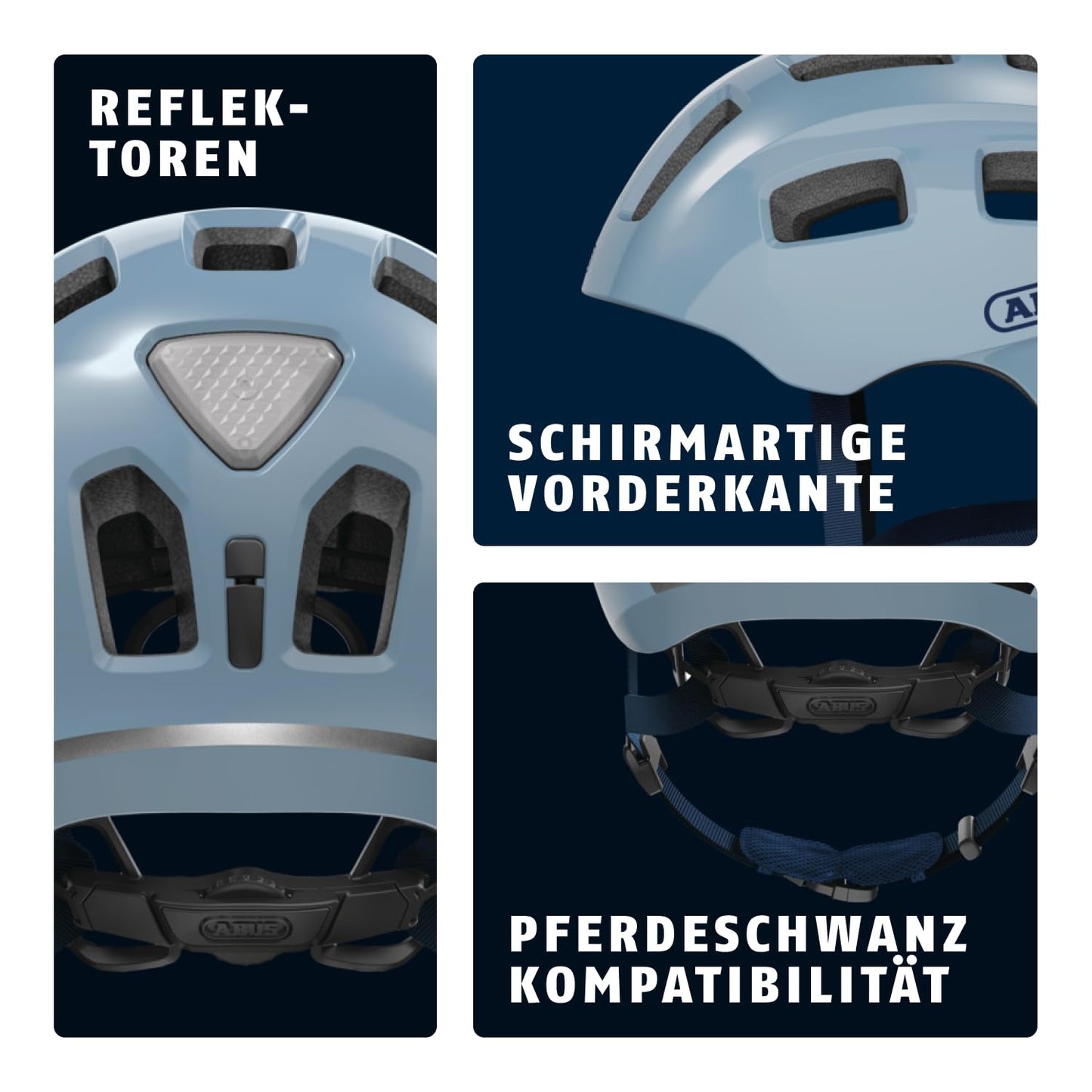 ABUS Unisex, bicycle helmet, light blue (Glacier Blue), M (52-57 cm) - 40155