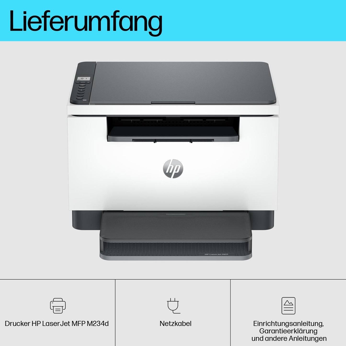 HP LaserJet MFP M234d Multifunction Laser Printer Black and White, Print, Copy, Scan, Automatic Two-Sided Printing, USB, Smart App, Intelligent User Interface - 8J9K4F#B19