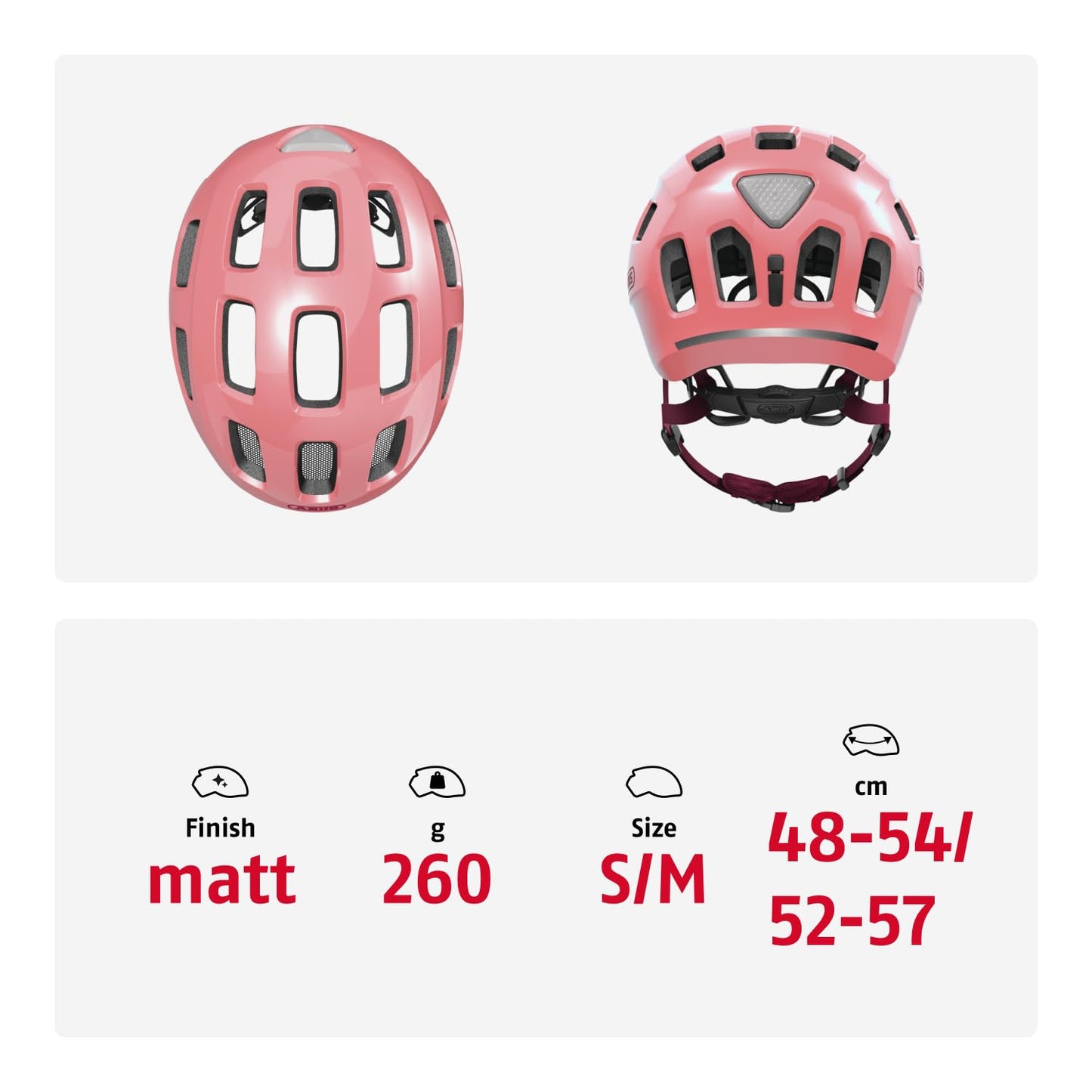 ABUS 40156 bicycle helmet, living coral, S (48-54 cm)