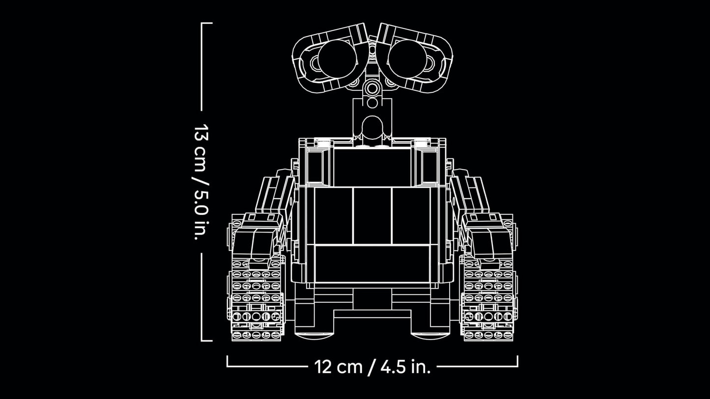 LEGO ǀ Disney and Pixar WALL-E and EVE - model building for adults - robots built from stones with M-O & Hal figures - DIY decoration - collector's item & gift for fans - 43279