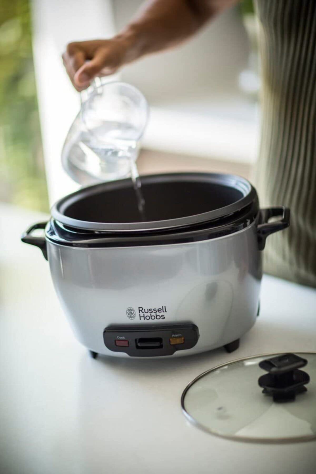 Russell Hobbs rice cooker [XL] 5l incl. steamer insert MaxiCook (keep warm function, non-stick coated cooking pot, rice spoon & measuring cup, slow cooker for vegetables & fish etc) 23570-56