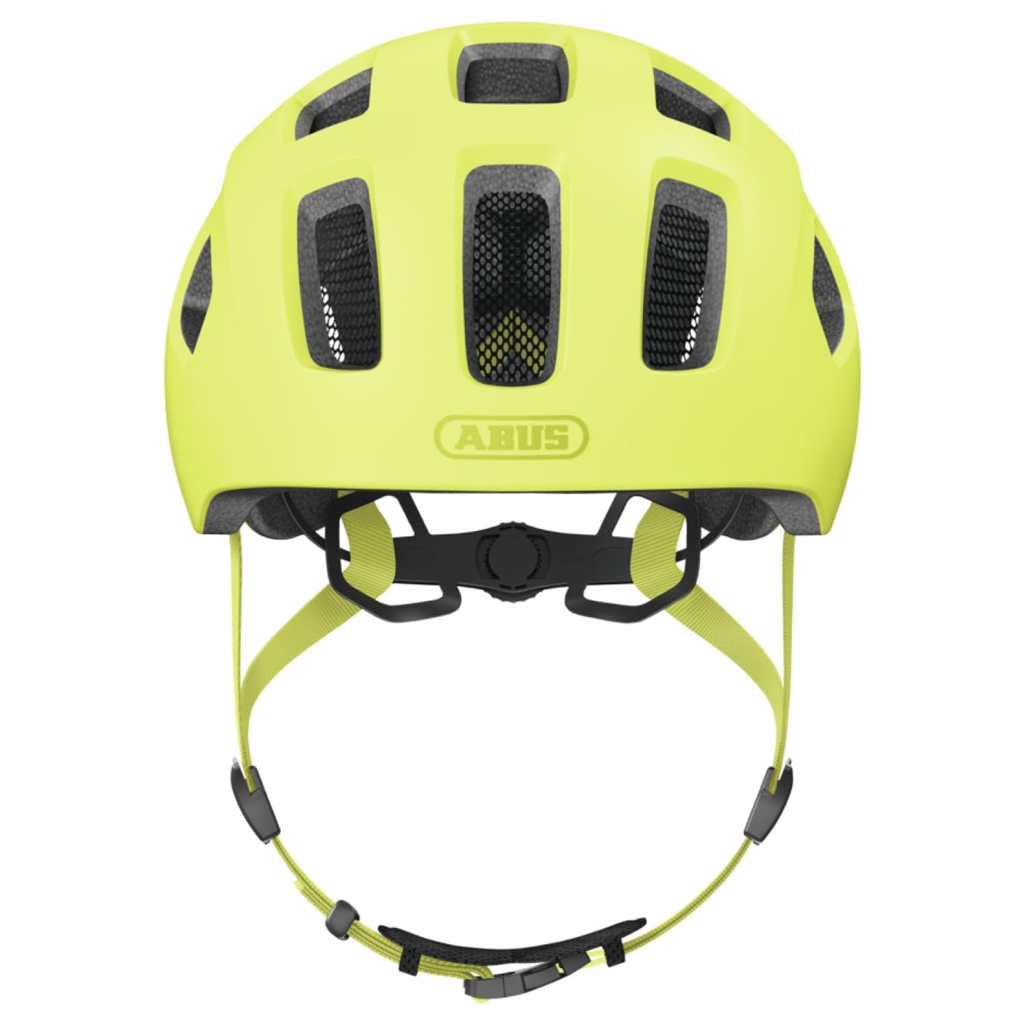 ABUS Youn-I 2.0 bicycle helmet - with light for children, teenagers and young adults - for girls and boys - mono yellow, size S - 40157