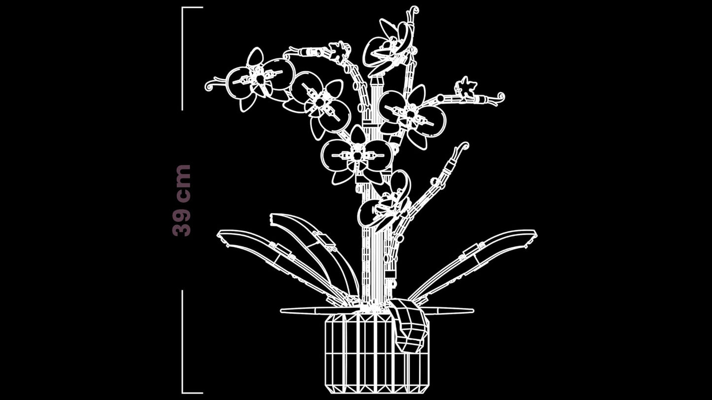 LEGO Botanicals Orchid - Artificial Plants Set with White and Pink Flowers - Model Kit for Adults - Home and Room Decoration - Botany Collection - Gifts for Women and Men 10311