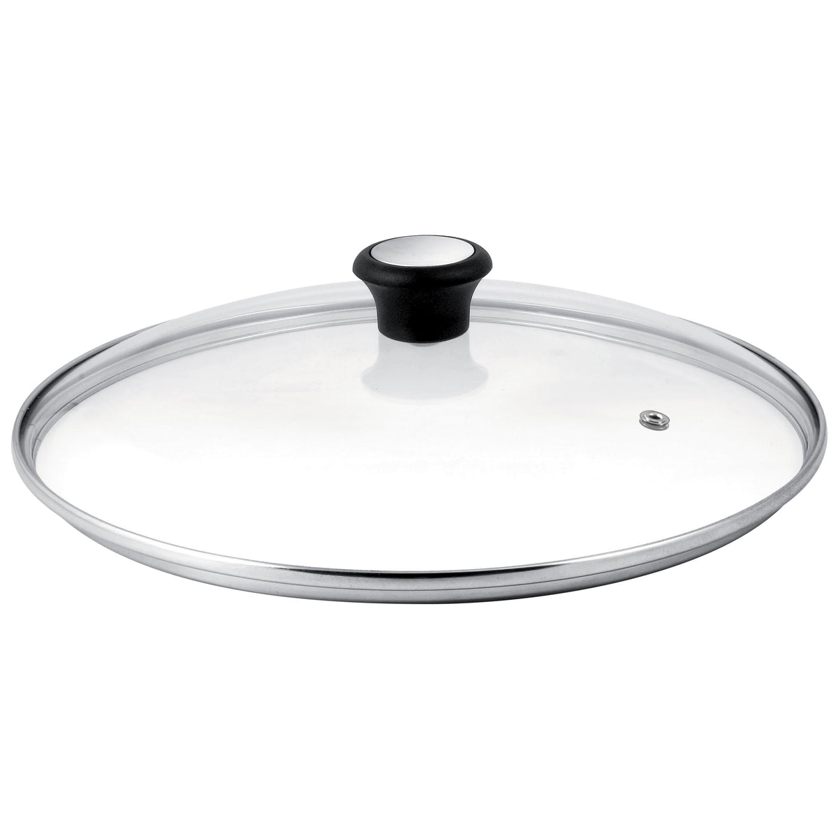 Tefal Glass Lid 32 cm, Stainless Steel Frame, Dishwasher Safe, Steam Vent, Thermoplastic Handle, 28097912