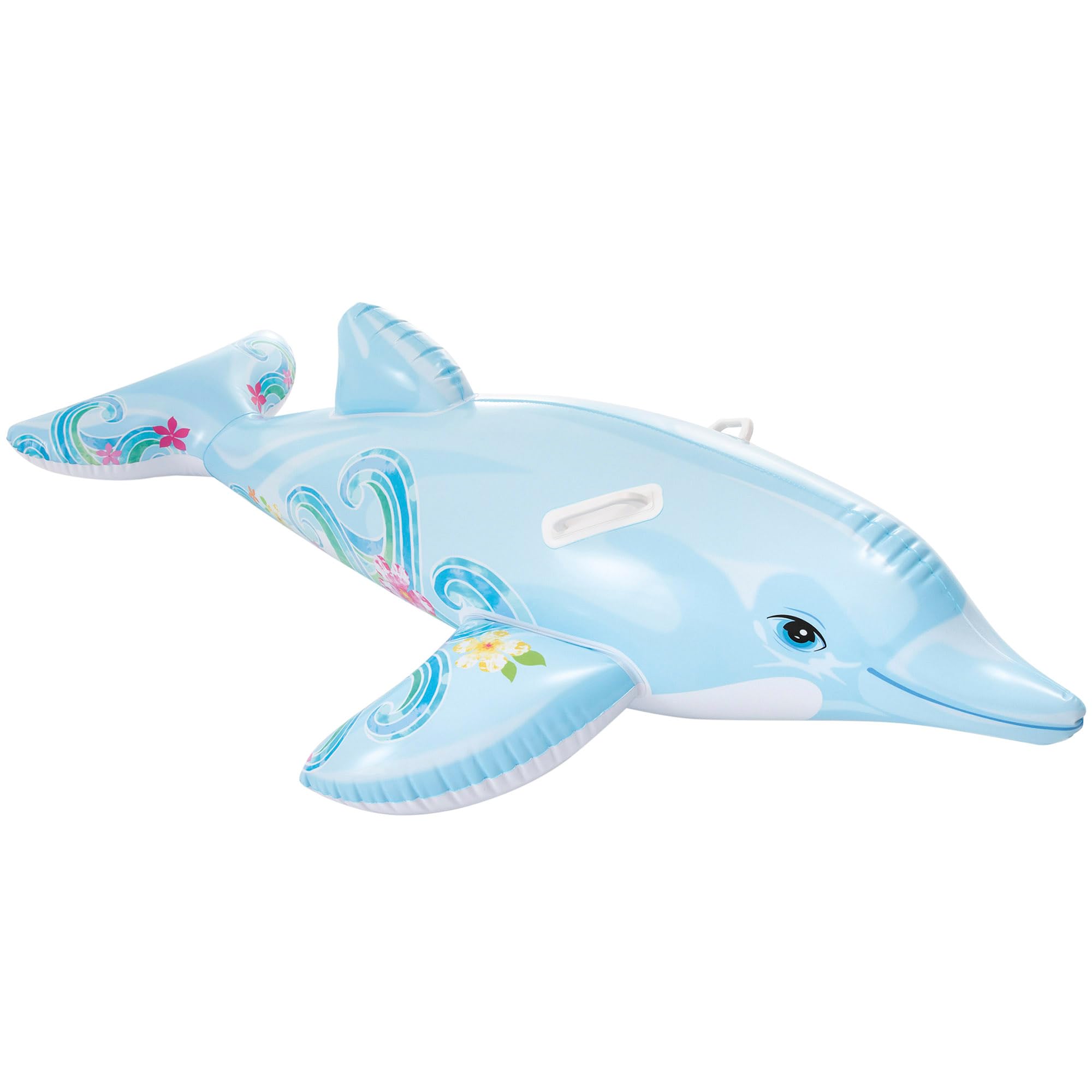 Intex 58535NP - Inflatable dolphin mount, vinyl, multi-colored, 175x66 cm