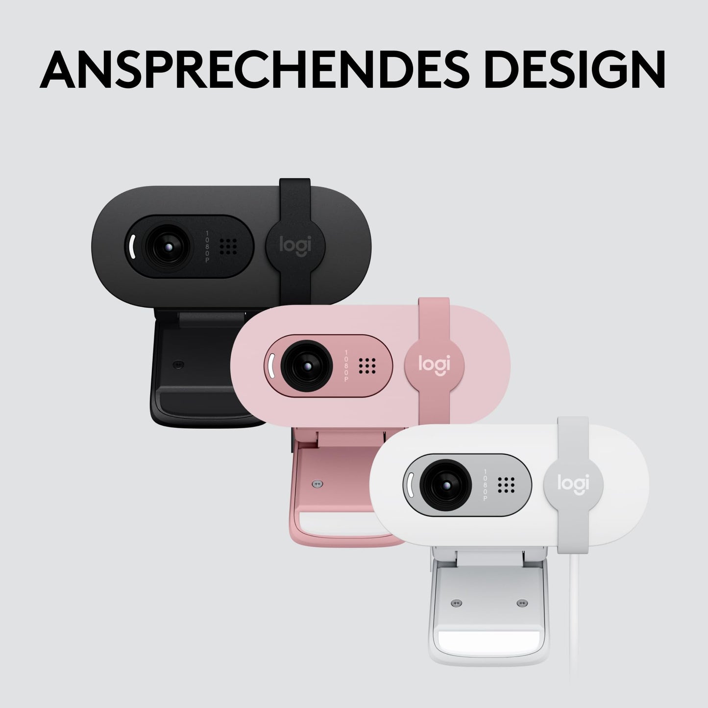 Logitech Brio 100 Full HD-Webcam für Meetings und Streaming  960-001585