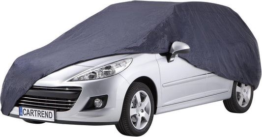 cartrend full garage "New Generation", car tarpaulin, weatherproof, washable cover, polyester blue, with storage bag, for station wagon, 493 x 209 x 152 cm - 70335