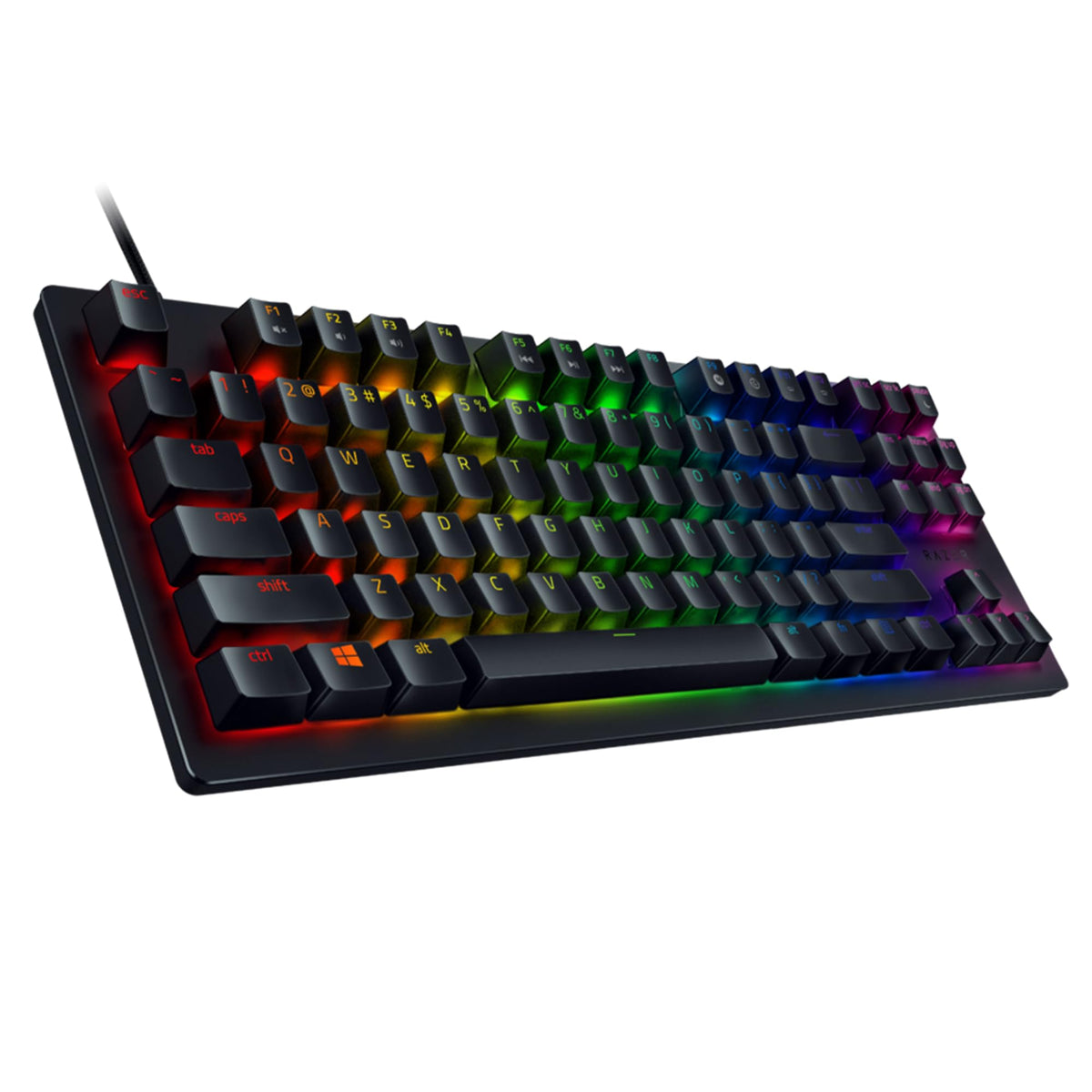 Razer Huntsman Tournament Edition (Red Switch) - Gaming Keyboard without Numpad (Linear Optical Switches, Doubleshot PBT Keycaps, Detachable USB-C Cable) QWERTY US Layout | Black - RZ03-03080300-R3G1