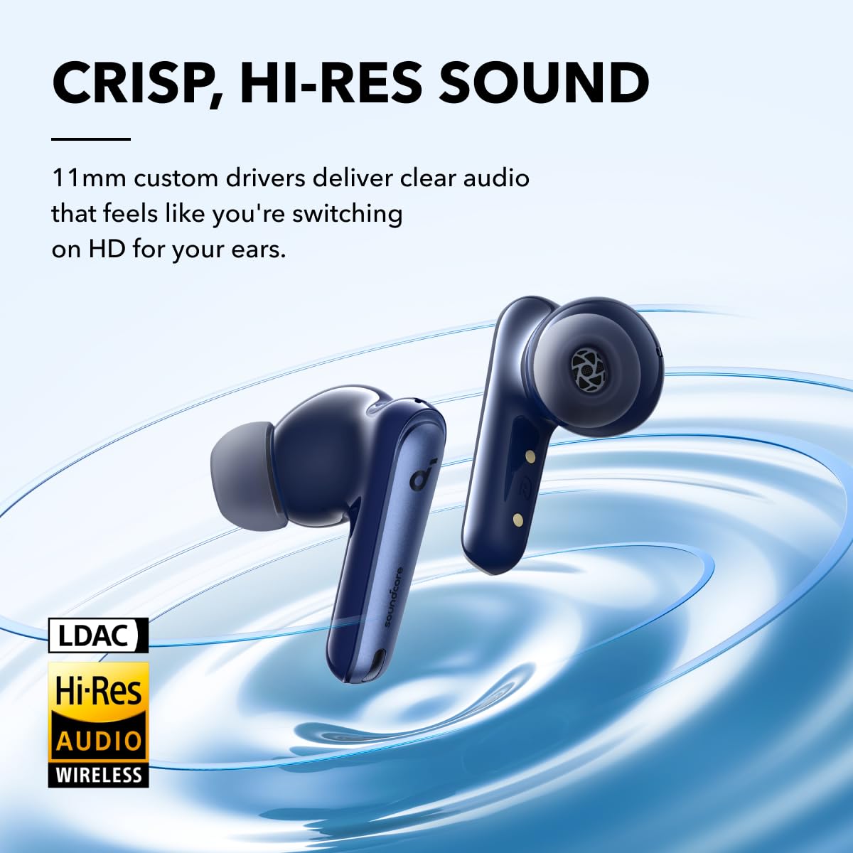 soundcore by Anker Liberty 4 NC Bluetooth headphones with noise cancellation, 98.5% noise canceling, adaptive for ears and surroundings, 50H playback (refurbished) - A3947