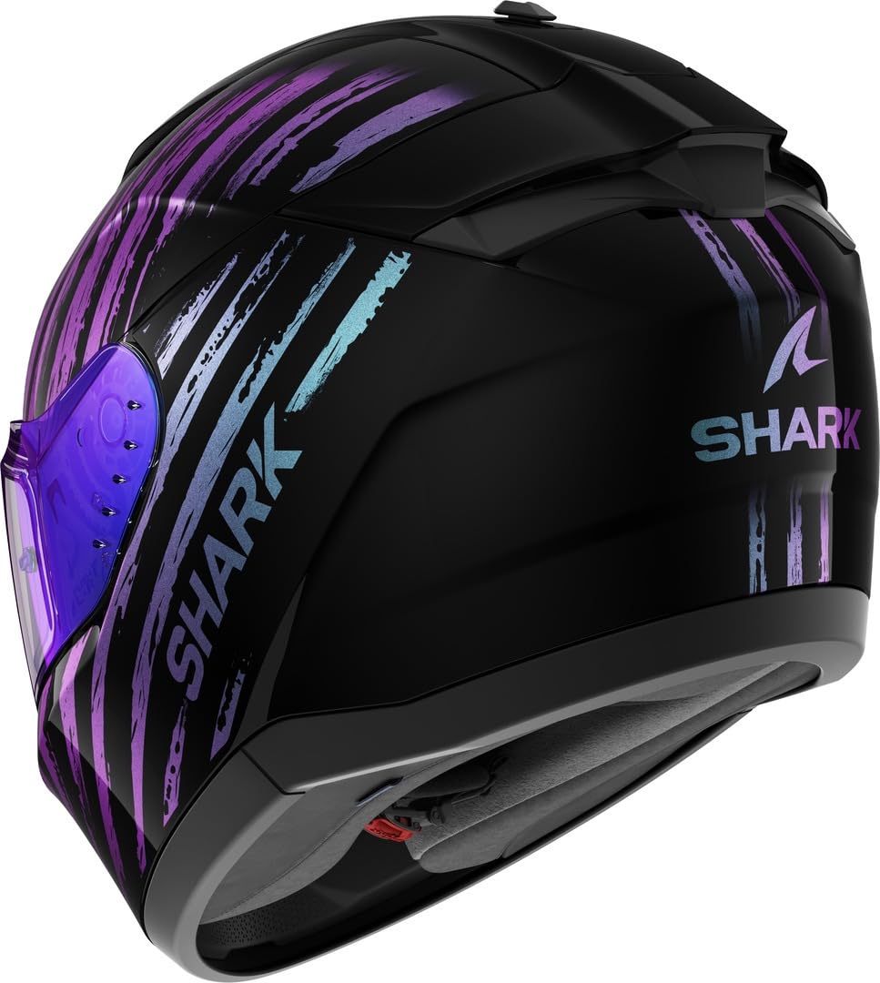 SHARK, Integral Motorcycle Helmet RIDILL 2 ASSYA Black/Blue/Purple KXK, S - HE1120EKXK