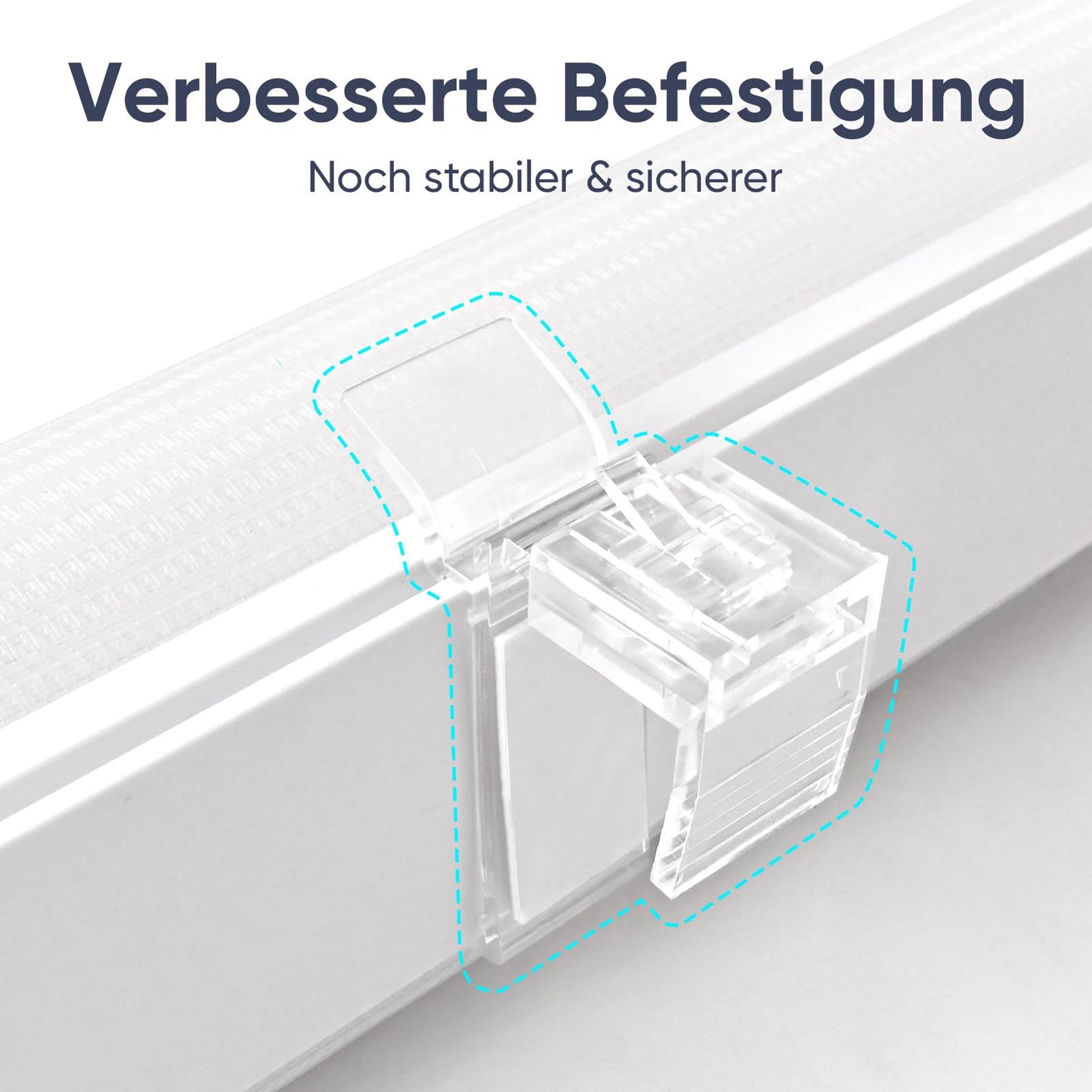 Sekey double roller blind Klemmfix without drilling for windows, double roller blind 115 cm wide, duo roller blind sun protection, 115x210cm, white - 38Z-WE-1151