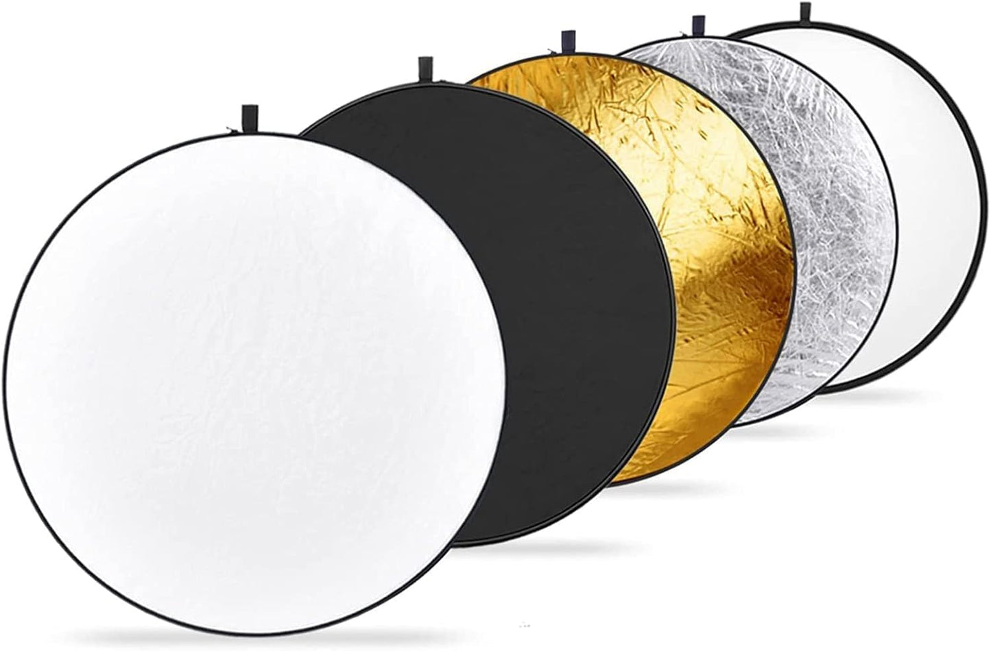 NEEWER 110cm Light Reflector Diffuser 5 in 1 Foldable Multi Disc with Bag - Translucent, Silver, Gold, White and Black, Photo Reflector for Outdoor Studio Photography Lighting, RF-110 - 10000076