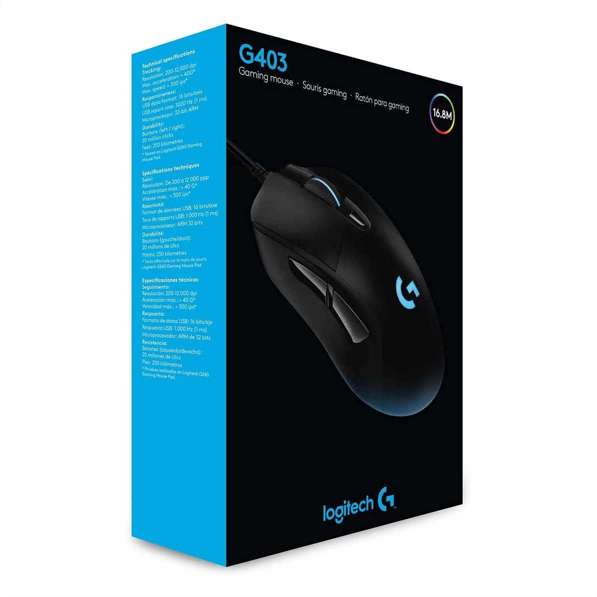 Logitech G G403 Hero Gaming Mouse 25K DPI Sensor - 910-005632
