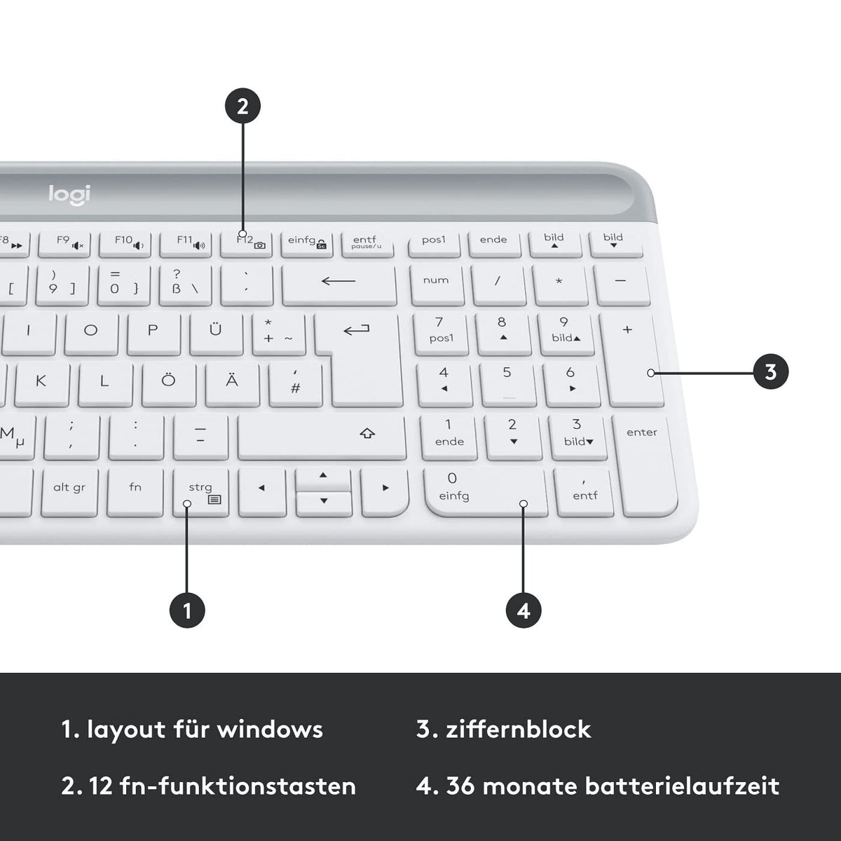Logitech MK470 Slim Combo Set tastatură și mouse wireless - 920-009189