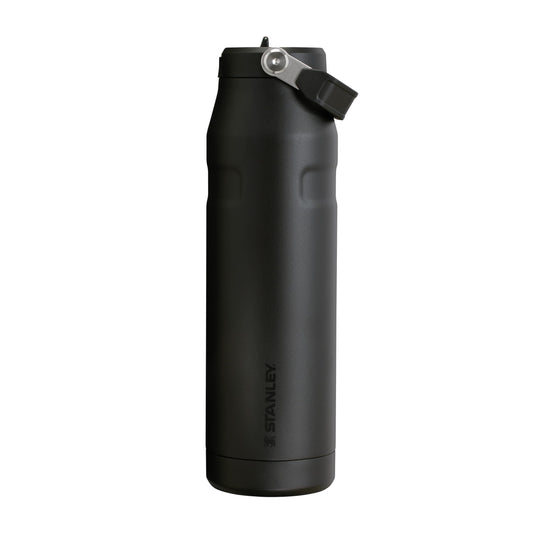 Stanley 1913 Flip Straw Drinking Bottle with Straw 1.06L - Thermal Mug Cools for 17 Hours - Ice Cold for 4 Days - BPA Free - Leakproof - For Drink Holders - Dishwasher Safe - Black - 100000108013