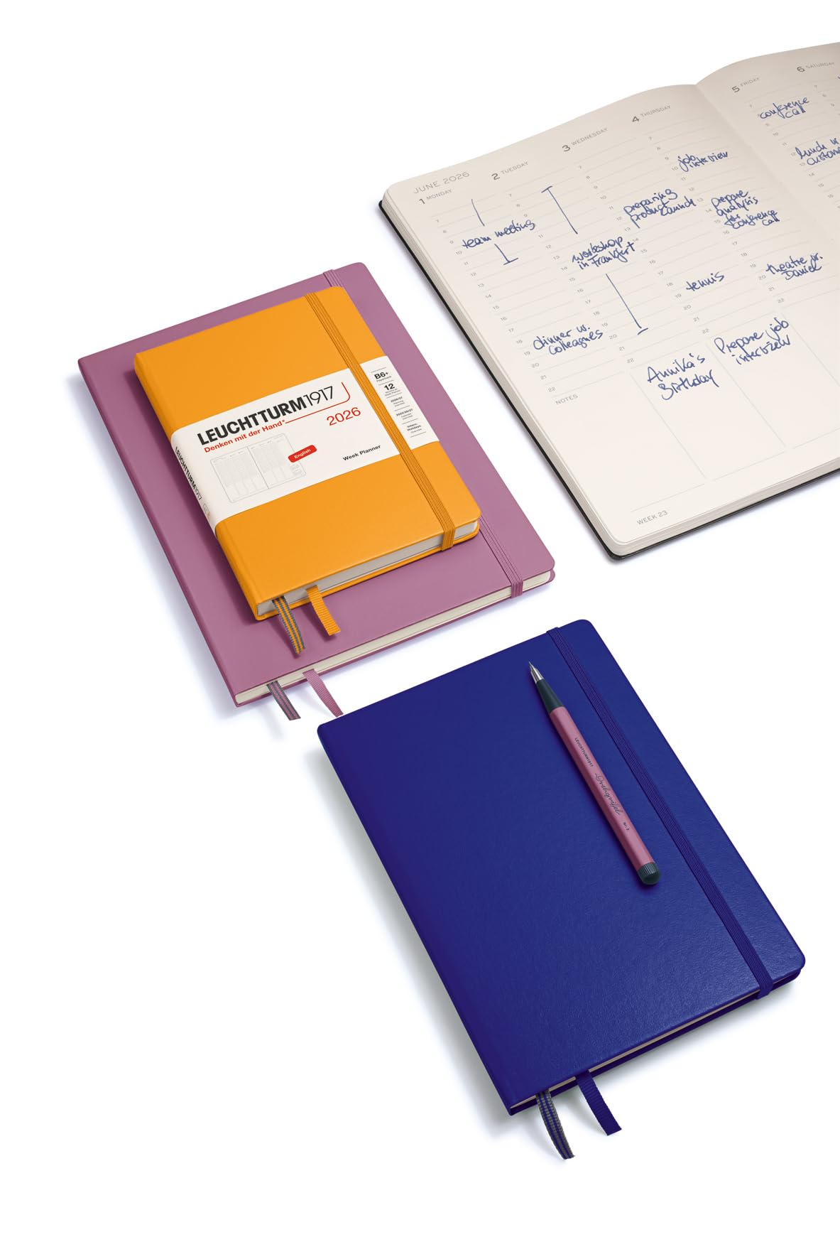 LEUCHTTURM1917 372768 Weekly Planner Paperback (B6+) 2026, Spring Leaf, English