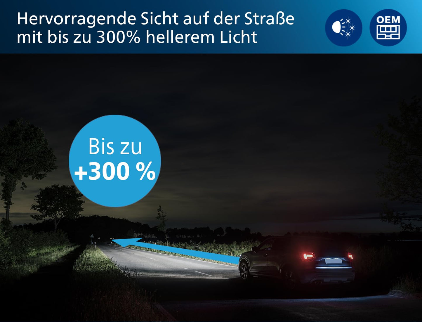 Philips Ultinon Pro6000 Boost gen2 Direct-fit H4-LED headlight bulb with street approval*, +300% brighter light** - 2792431