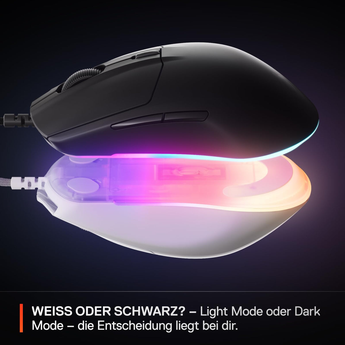 SteelSeries Rival 3 Gen 2 Mouse de gaming – senzor optic TrueMove Core de 8.500 DPI – 60 milioane de clicuri garantate – latență scăzută – 77 g greutate – picioare de PTFE – RGB - Alb - 62516