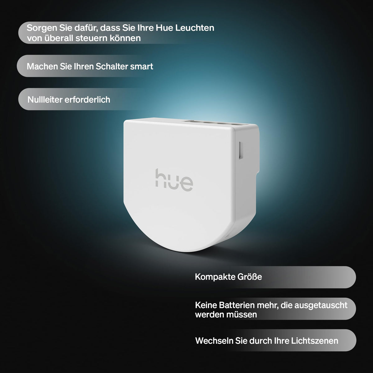 Philips Hue wired Smart Switch, 2-pack, for easy control of Hue lights, no batteries required, controllable via app or voice command, compatible with Apple Home, Google Home, and Alexa. - 929004297004