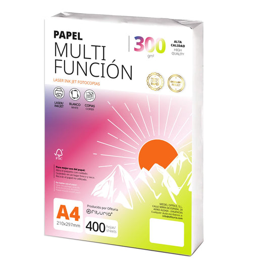 Ofituria Copy Paper A4 250g/m2 25 Sheets Multipurpose Paper for Laser and Inkjet Printers Copier Office Supplies School Supplies Pack of 25 Sheets 250g - COM0574