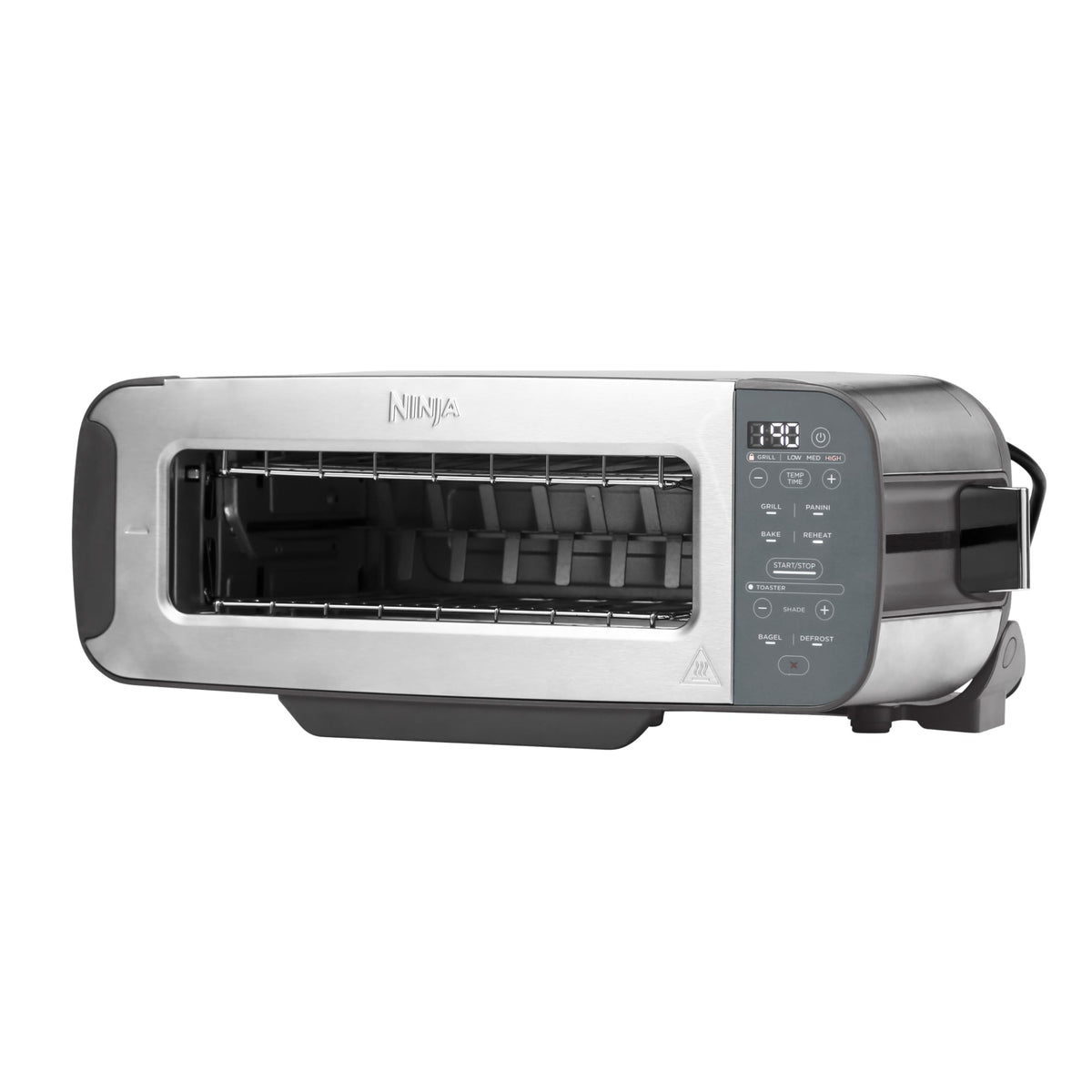 Ninja Foodi 3-in-1 Toaster, Electric Grill with Lid, Stainless Steel, ST202EU