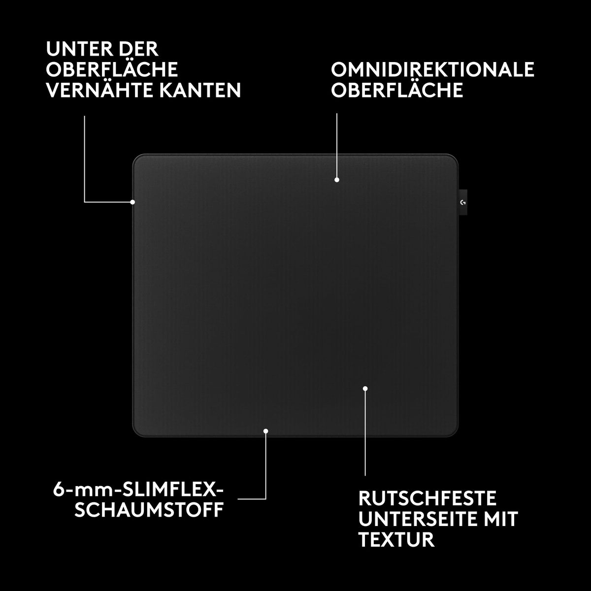 Logitech G PRO X Control Gaming Mouse Pad, large (400 x 460 x 6mm) - 943-001618