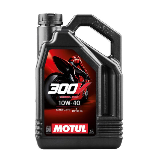 Motul 104121 300V 4T Factory Line Road Racing, 10 W-40, 4 L, Black, 300x234x114