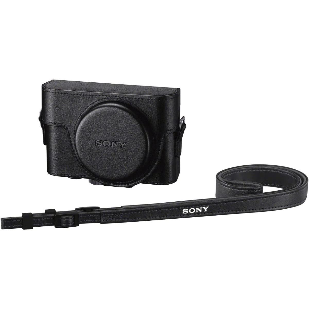 Sony LCJ-RXK husă de protecție pentru camerele din seria RX100 (aspect din piele, protecție împotriva prafului și zgârieturilor, geantă pentru cameră compatibilă cu RX100, RX100M2, RX100M3, RX100M4, RX100M5, RX100M6, RX100M7) neagră - LCJRXKB.SYH