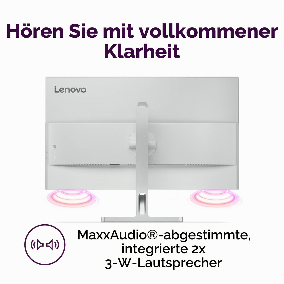 Lenovo L27q-4A 68.6 cm IPS QHD (2560x1440) / Plat / 4 Laturi Fără Margini / 2X HDMI 2.0, DP 1.4, Ieșire Audio / 100Hz / HDR10 / 1ms MPRT / 99% sRGB / 350nits / Difuzoare / 100mm - 67BFGCC6US
