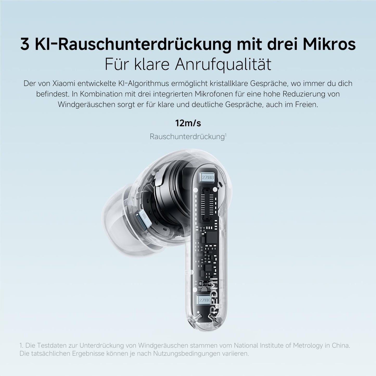 XIAOMI REDMI Buds 8 Pro, true wireless Bluetooth, 55dB active noise cancellation, triple drivers, Hi-Res HiFi sound, Dolby Audio, up to 33 hours of battery life, Bluetooth 5.4, IP54, Black - M2535E1