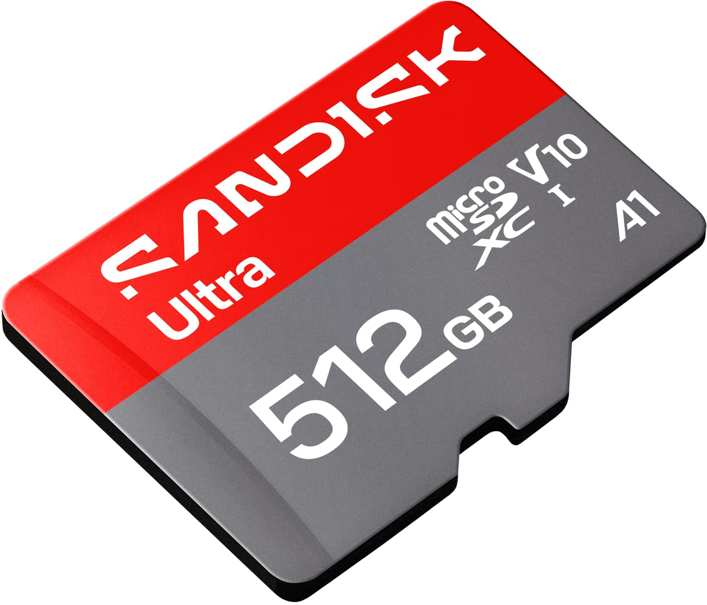 SANDISK Ultra microSDXC 512GB, UHS-I card + SD adapter (up to 195MB/s read, Full HD video, V10, U1, C10, A1) card for Android smartphones or tablets, cameras and laptops - SDSQUJQ-512G-GZ6MA