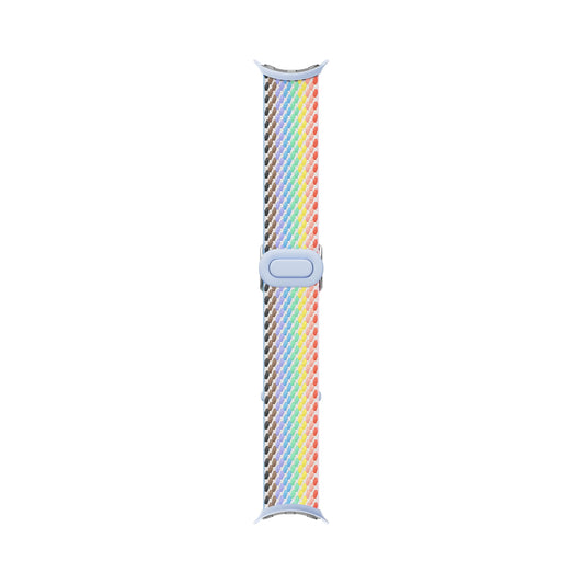 Woven Band for Google Pixel Watch – Compatible with Pixel Watch 2, 3, and 4 (41 mm) – Rainbow Pride (Made by Google) - GA09785-WW