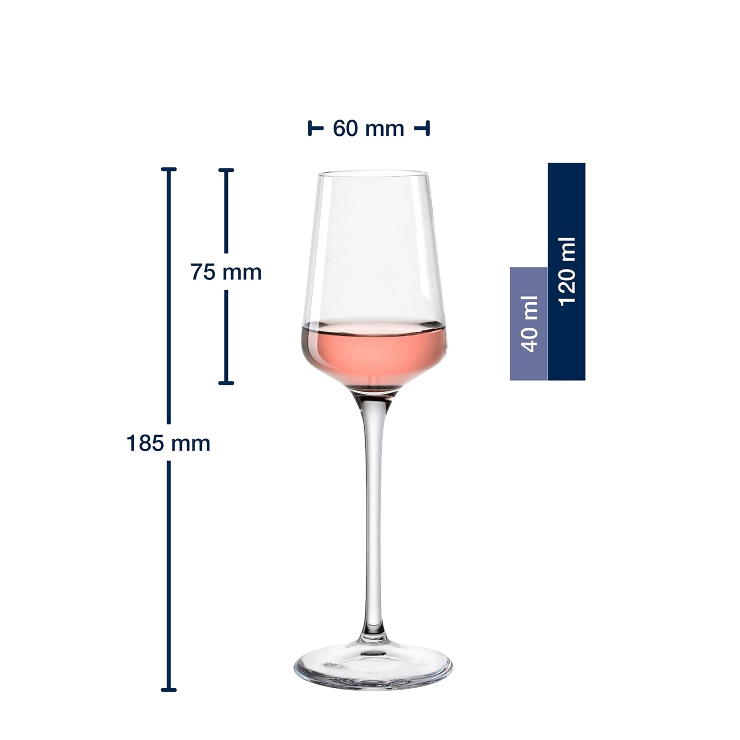 LEONARDO HOME PUCCINI Grappa glass • 6 pieces • Stemware • Timeless design • Slim shape • For grappa and digestif • Modern look • Dishwasher safe • Soundproof • 120 ml • 069607
