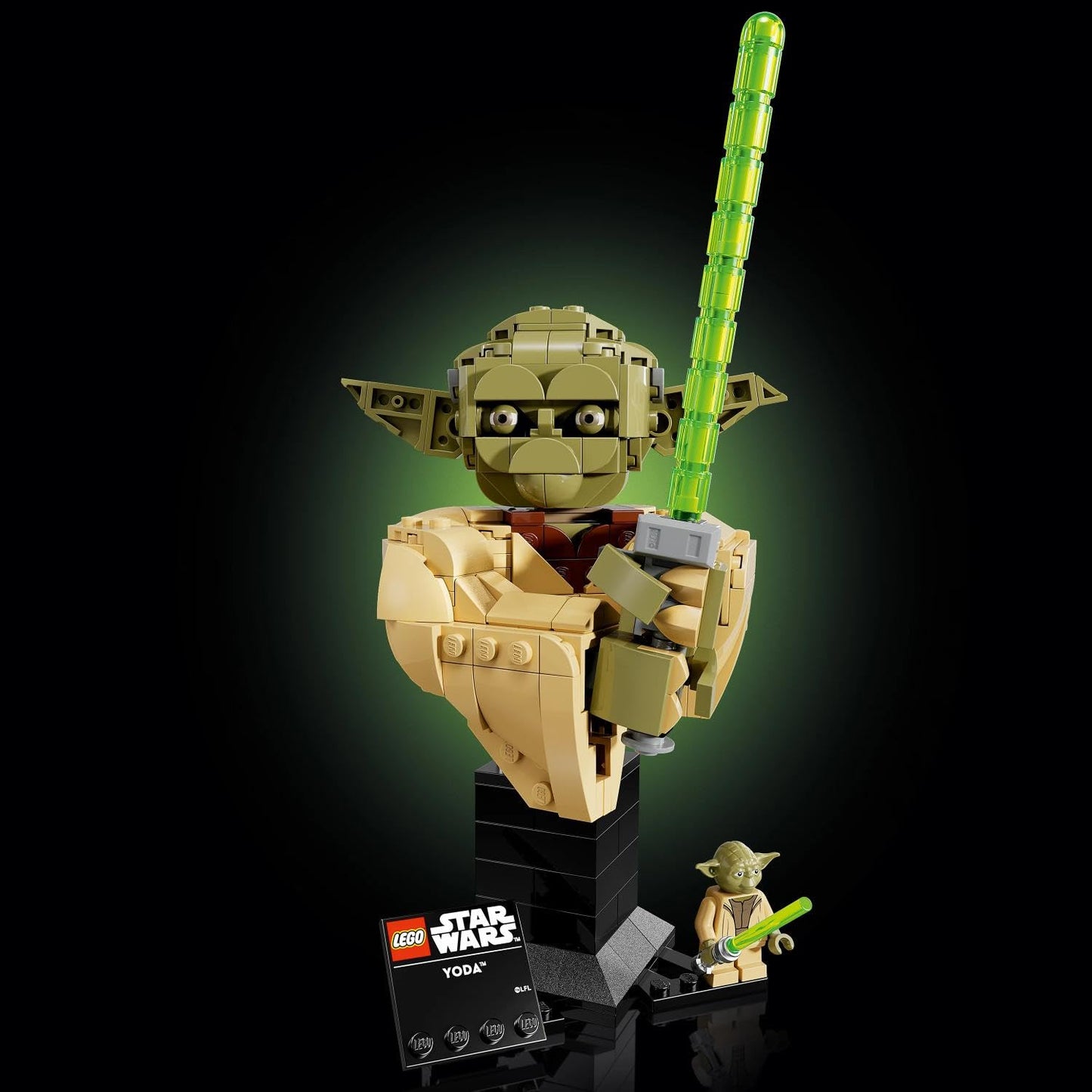 LEGO Star Wars 75438 Attack of the Clones Yoda Bust - Model Building for Adults with Green Lightsaber and Collectible Jedi Minifigure - DIY Decoration - Gift for Fans of Attack of the Clones