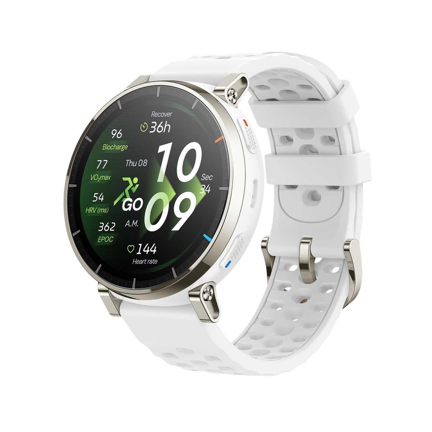 Amazfit Active 3 Premium vGPS running smartwatch, 1.32" AMOLED sapphire display, 12 day battery, 4GB, NFC, offline maps, 170+ training modes, 5 ATM, heart rate & fitness tracker for Android & iPhone - A2558