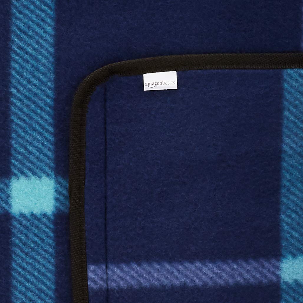 Amazon Basics Kitchen Picnic Blanket with Waterproof Backing, Dark Blue, 200 x 200 cm - TEX0724-6