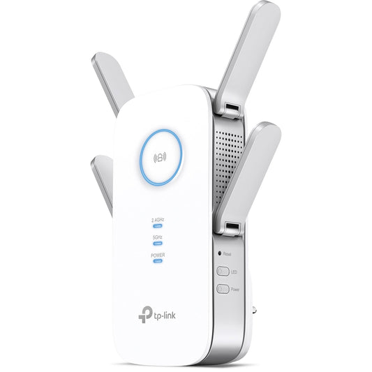 TP-Link RE655 WLAN amplifier repeater AC2600, dual-band AC + N, 1733 Mbit/s 5GHz + 800Mbit/s 2.4GHz, gigabit LAN port, 4*4-MU-MIMO, app control, maximum coverage