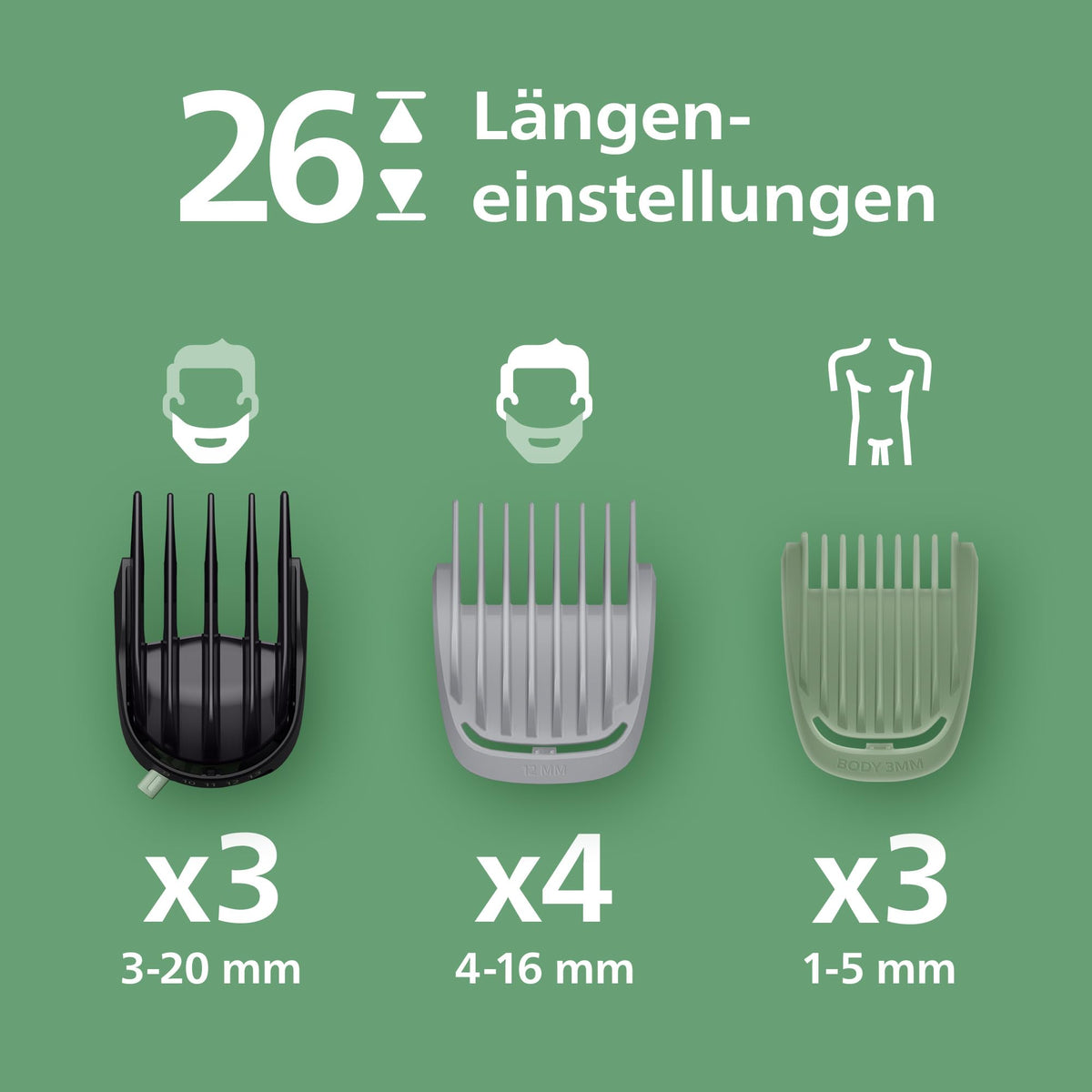 PHILIPS Multigroom 7000 pentru bărbați - All-in-One, trimmer de barbă și mașină de tuns cu 19 piese pentru față, cap și corp, lame autoascuțite, 26 de setări de lungime (0,5-20 mm), MG7962/30