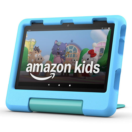 Amazon Fire HD 8 Kids Tablet (latest generation), for children aged 3-7. | 3 GB RAM, ad-free content, integrated parental controls, 13 hrs battery life, 32 GB, blue (2024) - R24SB8