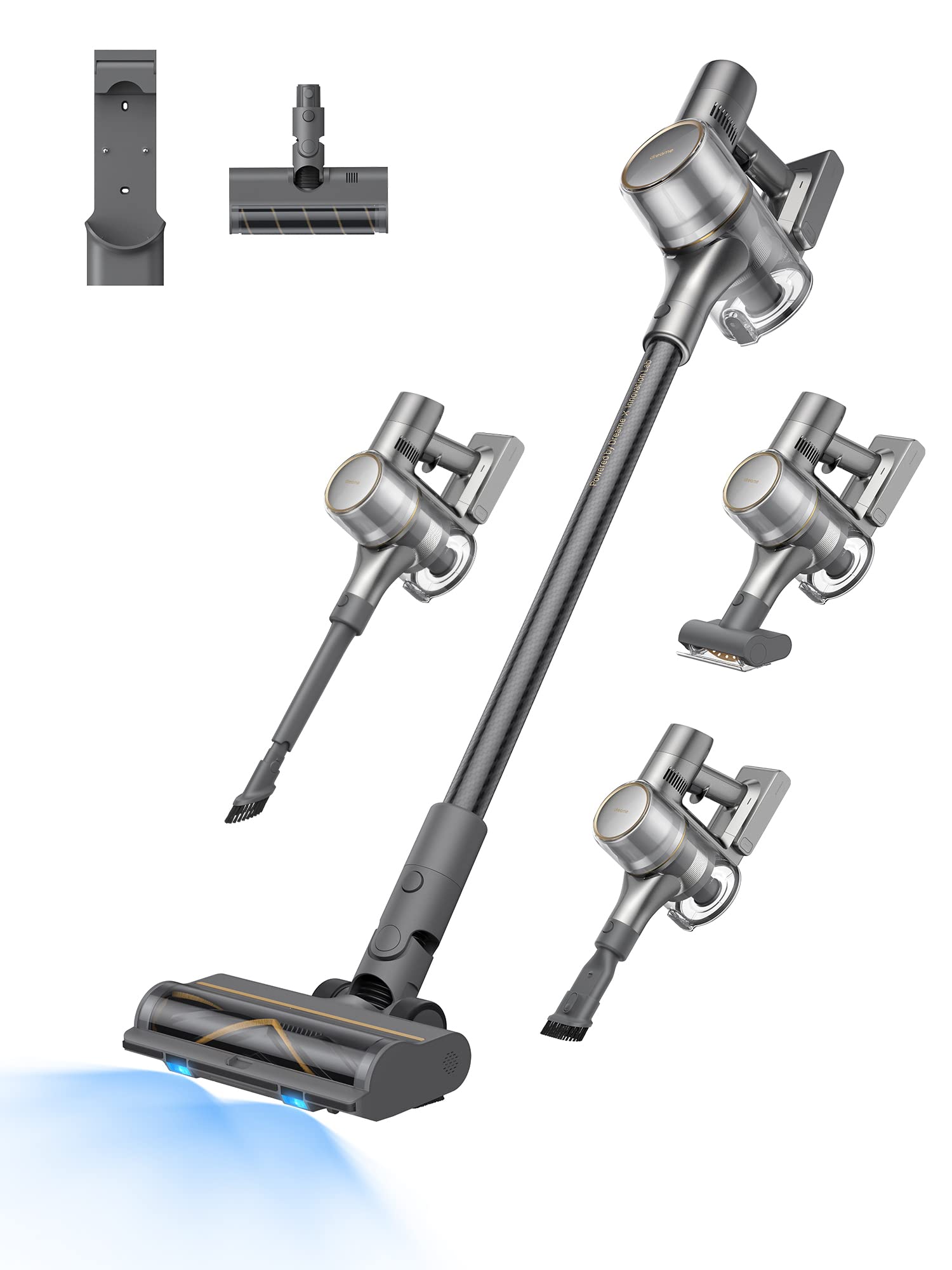 dreame R20, aspirator vertical fără fir, putere de aspirare 22.000 PA / 190 AW, autonomie de 90 de minute, detectare a murdăriei, ecran LED, lumină LED albastră, fără încurcarea părului, ideal pentru părul de animale de companie, covoare - VTV97A
