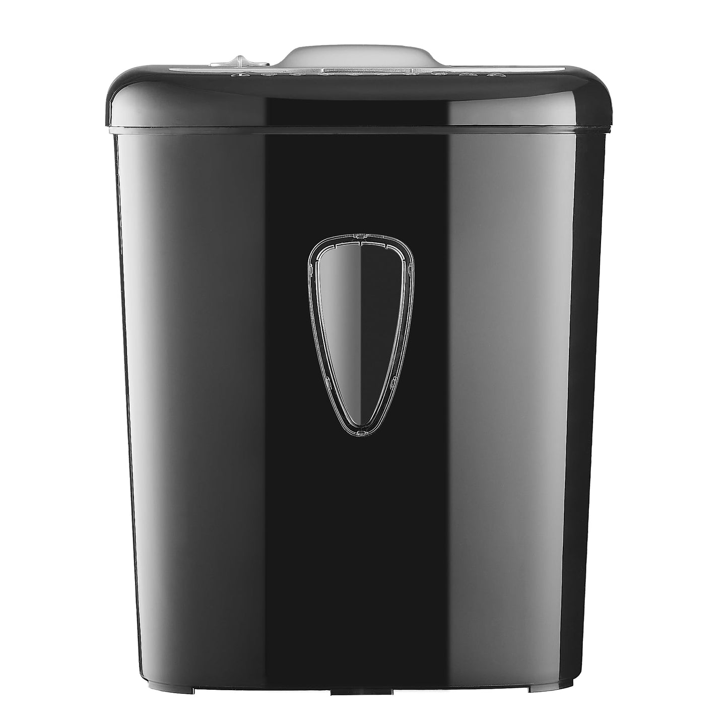 Amazon Basics document shredder with microparticle cut, 5-6 sheets, with transparent viewing window, for documents and credit cards, 15.5l collection container, black - AU610MA