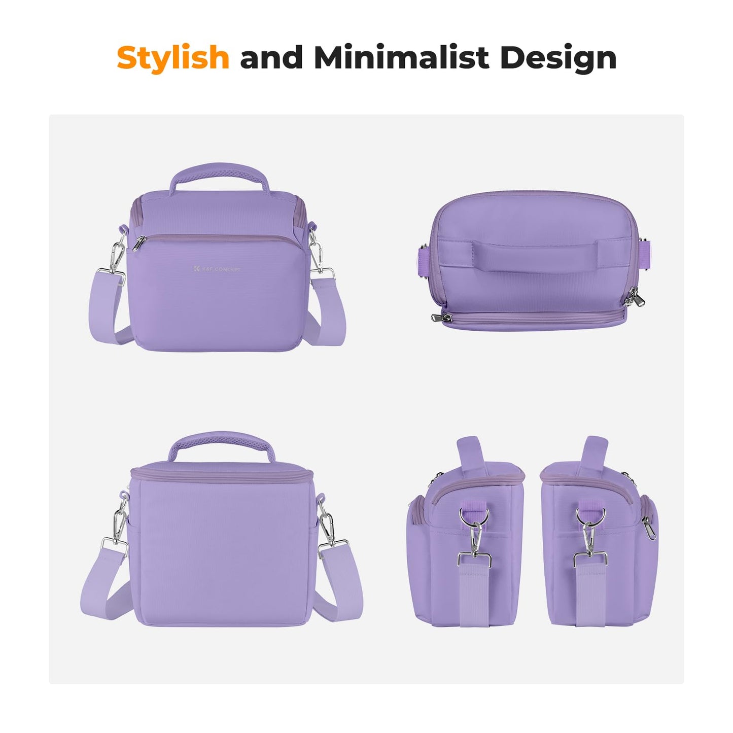 K&F CONCEPT Camera Backpack Camera Bag, SLR Bags Shoulder Bag, Camera Bag Liner Bag, Photo Bag for Photographers Suitable for Daily Use (Purple) - JPKF13.179V7US