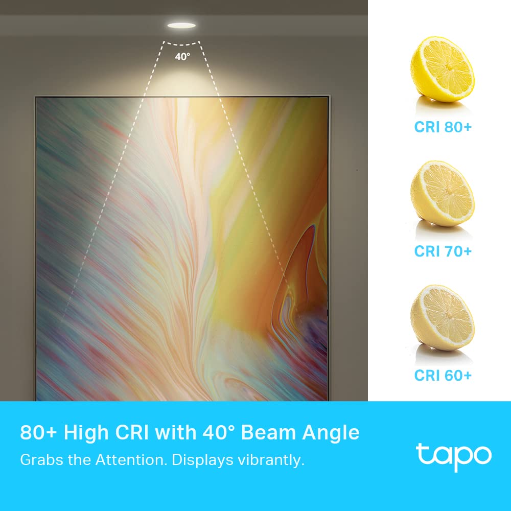 Tapo L630 (4-pack) smart WiFi light bulb GU10, energy saving, 3.7 W equivalent to 50 W, dimmable lamp, compatible with Alexa, Google Assistant, multi-colored