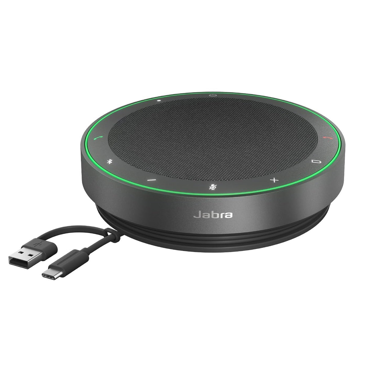 Jabra Speak2 75 wireless Bluetooth speakerphone, 4 microphones with noise cancellation, 65 mm wideband speaker, super wideband audio, certified for MS Teams, dark gray. - 2775-109